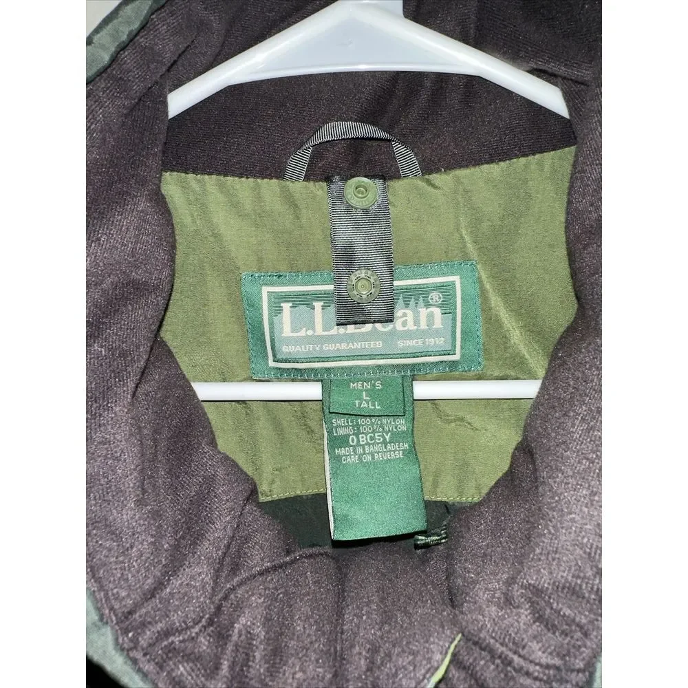LL Bean Men's 3-in-1 Interchange Ski Jacket Full Zip‎ Nylon Green